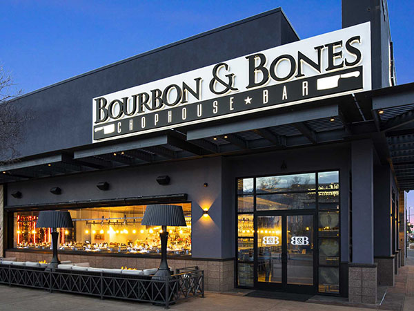 Front of Bourbon and Bones Steakhouse in Gilbert
